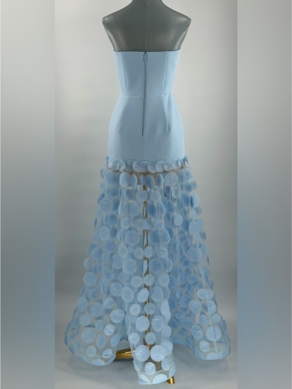 🆕 BRONX & BANCO 🧿 NWOT Harper Strapless Gown, Powder Blue - Sz XS US 2 - Picture 6 of 15